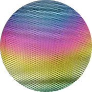 CBS Dichroic Coating Dot 2 Pattern on Thin Black  Glass COE96