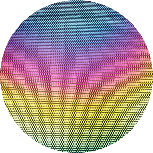 CBS Dichroic Coating Dot 2 Pattern on Thin Black  Glass COE96