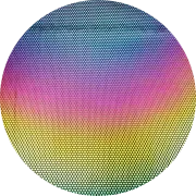 CBS Dichroic Coating Dot 2 Pattern on Thin Clear Glass COE90