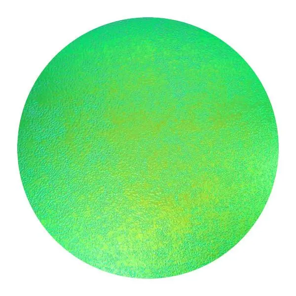 CBS Dichroic Coating Emerald Green on Wissmach Thin Clear Matrix Textured Glass COE96