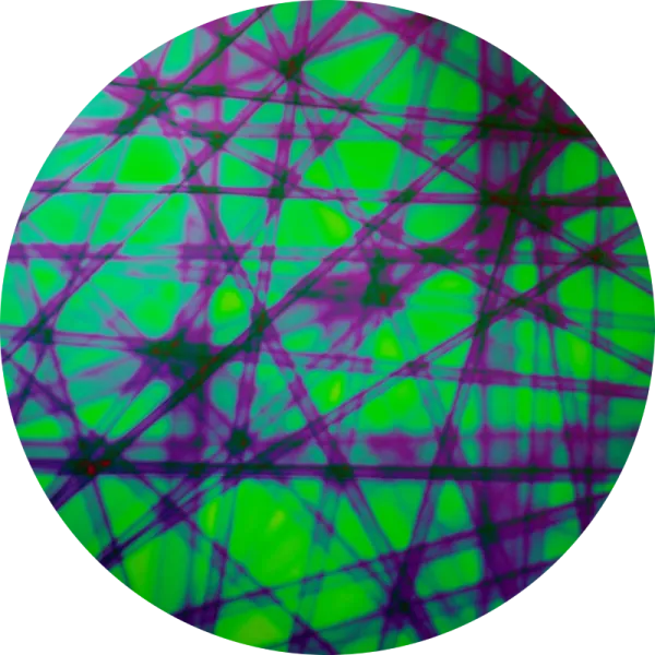 CBS Dichroic Coating Emerald Green Pixie Stix Pattern on thin Black  Glass COE96