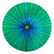 CBS Dichroic Coating Emerald Green Voltage Pattern on Thin Clear Glass COE90