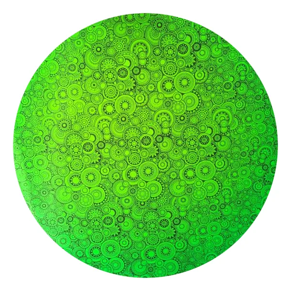CBS Dichroic Coating Emerald Green with Stell Sundials Pattern Glass COE90