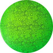 CBS Dichroic Coating Emerald Green with Stell Sundials Pattern Glass COE96