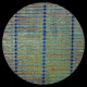CBS Dichroic Coating Green/ Magenta Blue 3/4 Stripes Pattern on Black Fipple Glass COE96