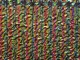 CBS Dichroic Coating Green/ Magenta Blue 3/4 Stripes Pattern on Clear Ripple Glass COE90