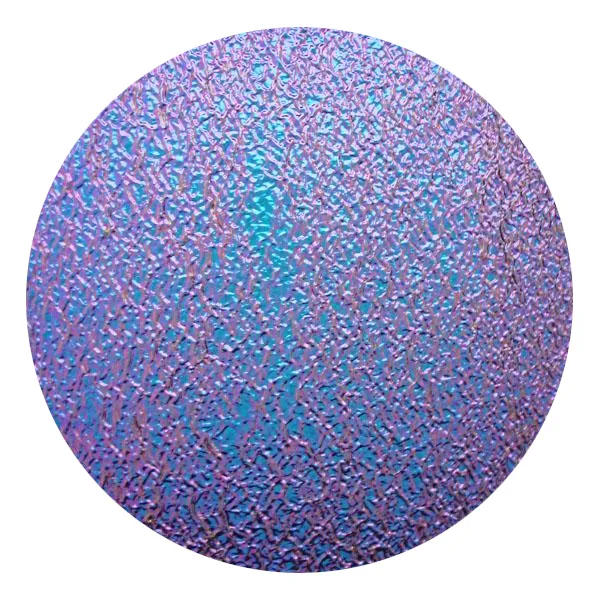 CBS Dichroic Coating Green/ Magenta Blue on Black Ripple Glass COE90