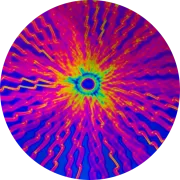 CBS Dichroic Coating Green/ Magenta Blue Voltage Pattern on Thin Black Glass COE90