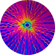 CBS Dichroic Coating Green/ Magenta Blue Voltage Pattern on Thin Black  Glass COE96