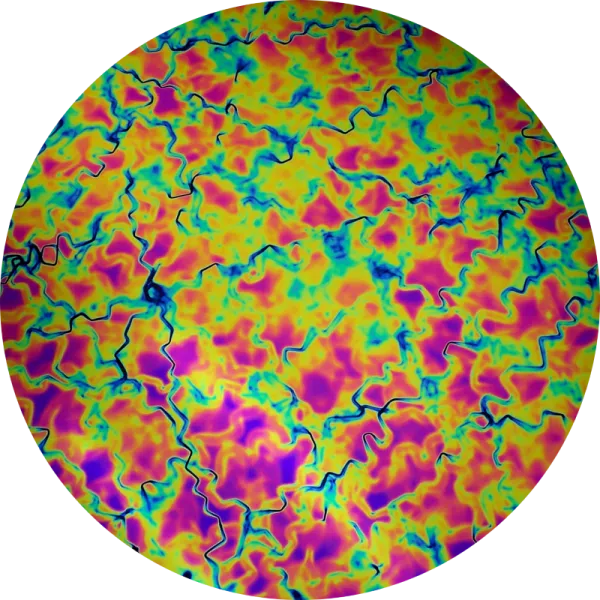 CBS Dichroic Coating Green/ Magenta Fusion Pattern on Thin Black Glass COE90