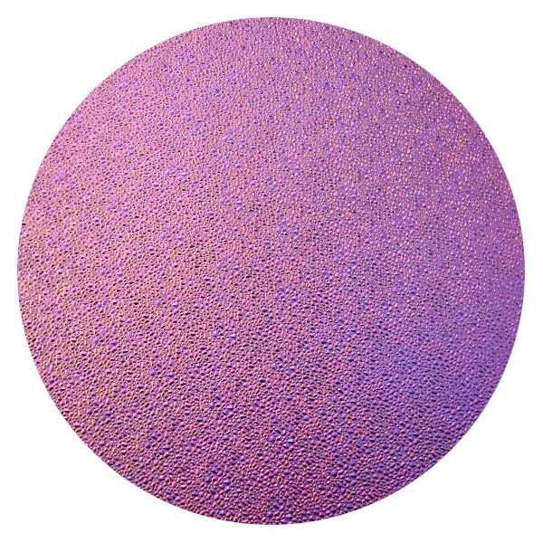 CBS Dichroic Coating Green/ Magenta on Wissmach Thin Black Dew Drop Textured Glass COE90