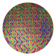 CBS Dichroic Coating Green/ Magenta Twizzle Pattern on Thin Black Glass COE90