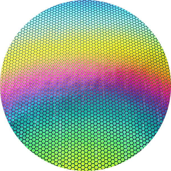 CBS Dichroic Coating Honeycomb Pattern on Thin Black Glass COE90