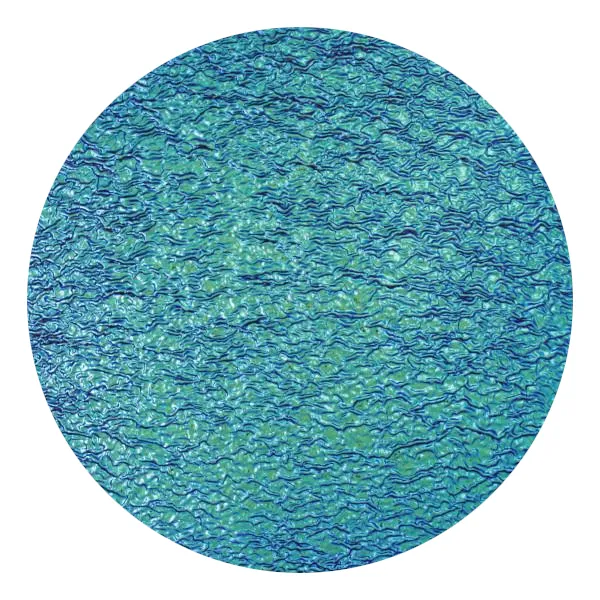 CBS Dichroic Coating Magenta/ Green on Clear Ripple Glass COE90