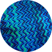 CBS Dichroic Coating Magenta/ Green Twizzle Pattern on Thin Black Glass COE90