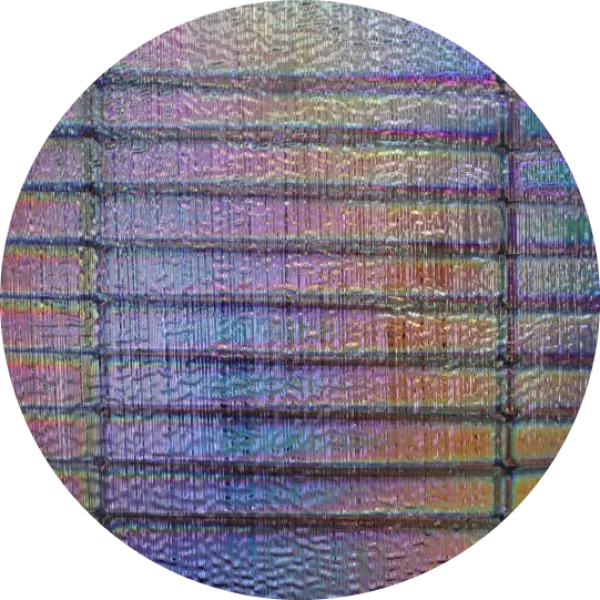 CBS Dichroic Coating Mixture 1 1/2 Tropical Rays Pattern on Clear Fipple Glass COE96