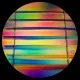 CBS Dichroic Coating Mixture 2 Stripes Pattern on Thin Black Glass COE90