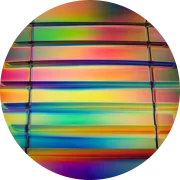 CBS Dichroic Coating Mixture 2 Stripes Pattern on Thin Black Glass COE90