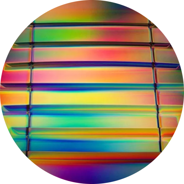CBS Dichroic Coating Mixture 2 Stripes Pattern on Thin Black Glass COE90