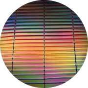 CBS Dichroic Coating Mixture 3/4 Stripes Pattern on Thin Black Glass COE90