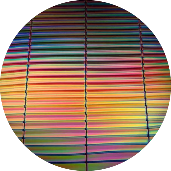 CBS Dichroic Coating Mixture 3/4 Stripes Pattern on Thin Black Glass COE90
