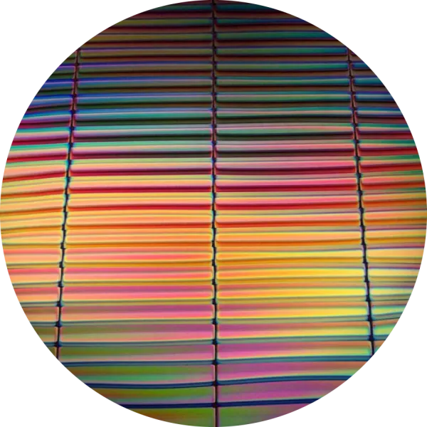 CBS Dichroic Coating Mixture 3/4 Stripes Pattern on Thin Black  Glass COE96