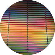 CBS Dichroic Coating Mixture 3/4 Stripes Pattern on Thin Clear Glass COE90