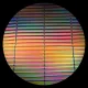 CBS Dichroic Coating Mixture 3/4 Stripes Pattern on Thin Clear Glass COE96