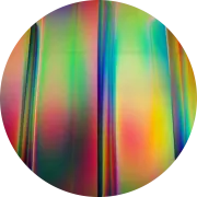CBS Dichroic Coating Mixture 6 Stripes Pattern on Thin Black Glass COE90