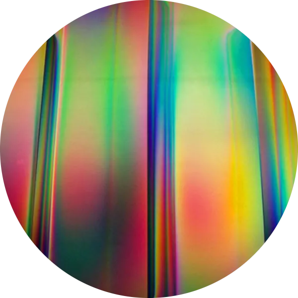 CBS Dichroic Coating Mixture 6 Stripes Pattern on Thin Black Glass COE90