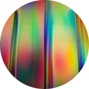 CBS Dichroic Coating Mixture 6 Stripes Pattern on Thin Black  Glass COE96