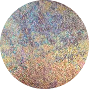 CBS Dichroic Coating Mixture Corkscrews Pattern on Clear Ripple Glass COE90