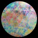 CBS Dichroic Coating Mixture Corkscrews Pattern on Thin Black  Glass COE96
