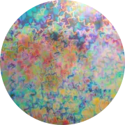 CBS Dichroic Coating Mixture Corkscrews Pattern on Thin Clear  Glass COE96