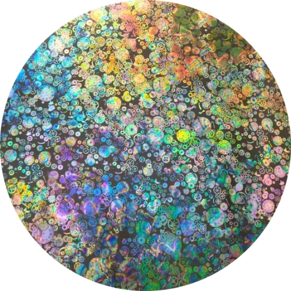 CBS Dichroic Coating Mixture Corkscrews with Stell Timepieces Pattern Glass COE90