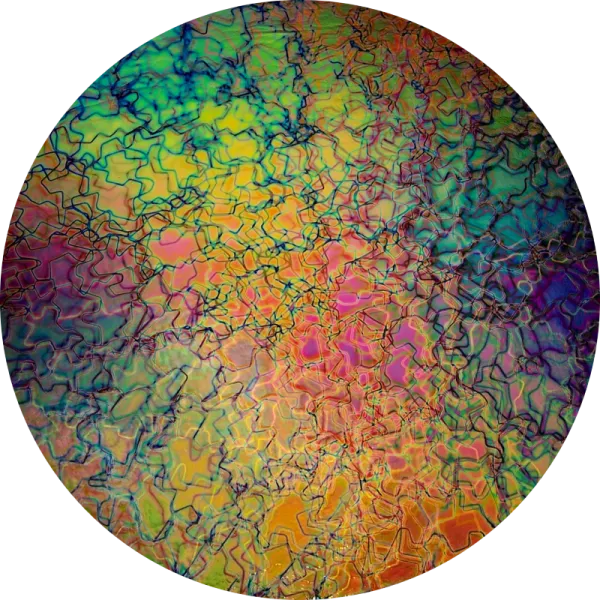 CBS Dichroic Coating Mixture Fusion Pattern on Thin Black Glass COE90
