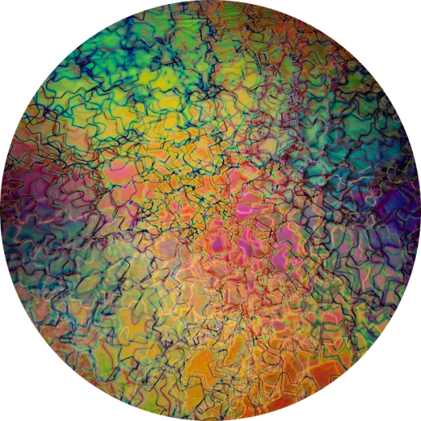 CBS Dichroic Coating Mixture Fusion Pattern on Thin Black Glass COE96