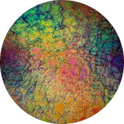 CBS Dichroic Coating Mixture Fusion Pattern on Thin Clear  Glass COE96