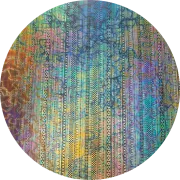 CBS Dichroic Coating Mixture Fusion with Stell Strips Pattern Glass COE90