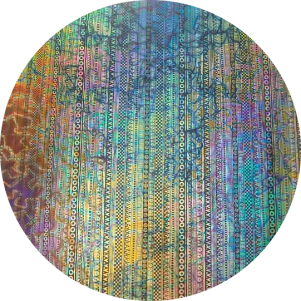 CBS Dichroic Coating Mixture Fusion with Stell Strips Pattern Glass COE90