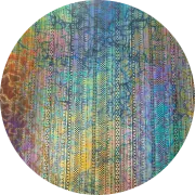 CBS Dichroic Coating Mixture Fusion with Stell Strips Pattern Glass COE96