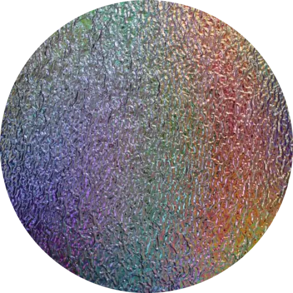 CBS Dichroic Coating Mixture on Black Ripple Glass COE96
