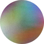 CBS Dichroic Coating Mixture on Clear Radium Glass COE96