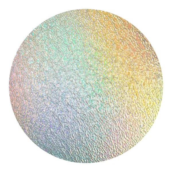 CBS Dichroic Coating Mixture on Clear Ripple Glass COE90