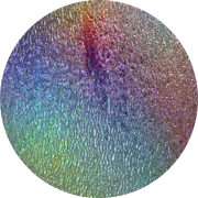 CBS Dichroic Coating Mixture on Clear Ripple Glass COE96