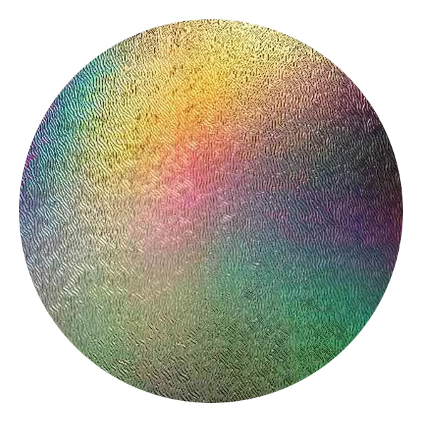 CBS Dichroic Coating Mixture on Wissmach Thin Clear Stream X Textured Glass COE90