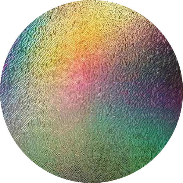CBS Dichroic Coating Mixture on Wissmach Thin Clear Stream X Textured Glass COE96