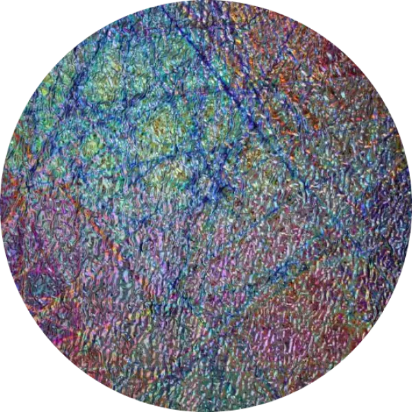 CBS Dichroic Coating Mixture Pixie Stix Pattern on Black Ripple Glass COE90