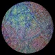 CBS Dichroic Coating Mixture Pixie Stix Pattern on Black Ripple Glass COE96