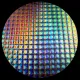 CBS Dichroic Coating Mixture Puzzle Pattern on Thin Clear Glass COE90